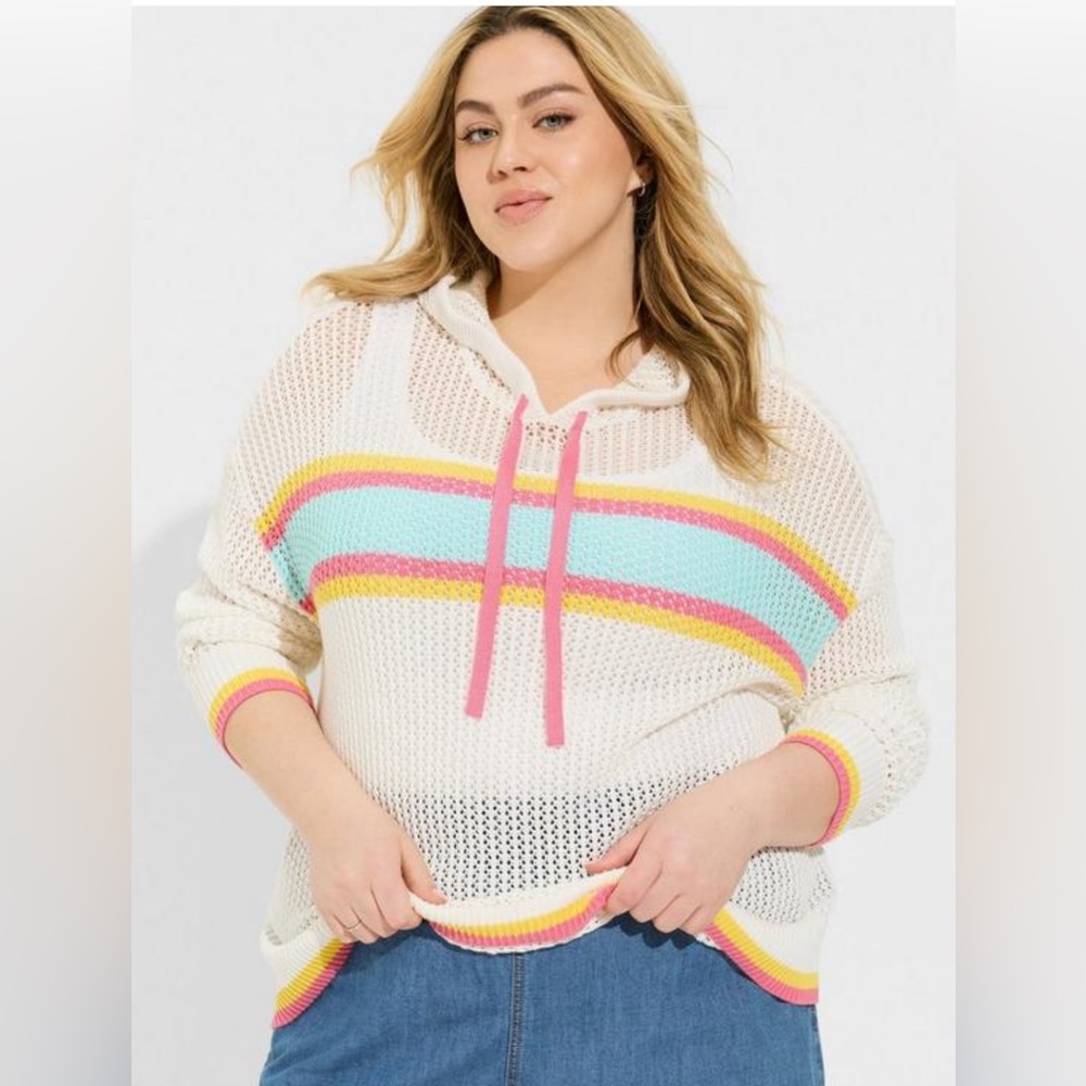 Torrid Pointelle Boxy Hoodie